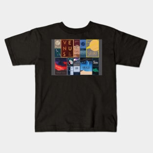 Art Deco Space Travel Posters Kids T-Shirt